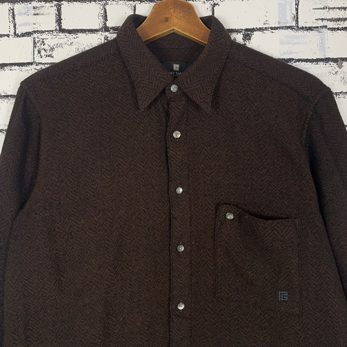 Pierre Balmain Pierre Balmain Wool Shirt Size US L / EU 52-54 / 3 - 2 Thumbnail