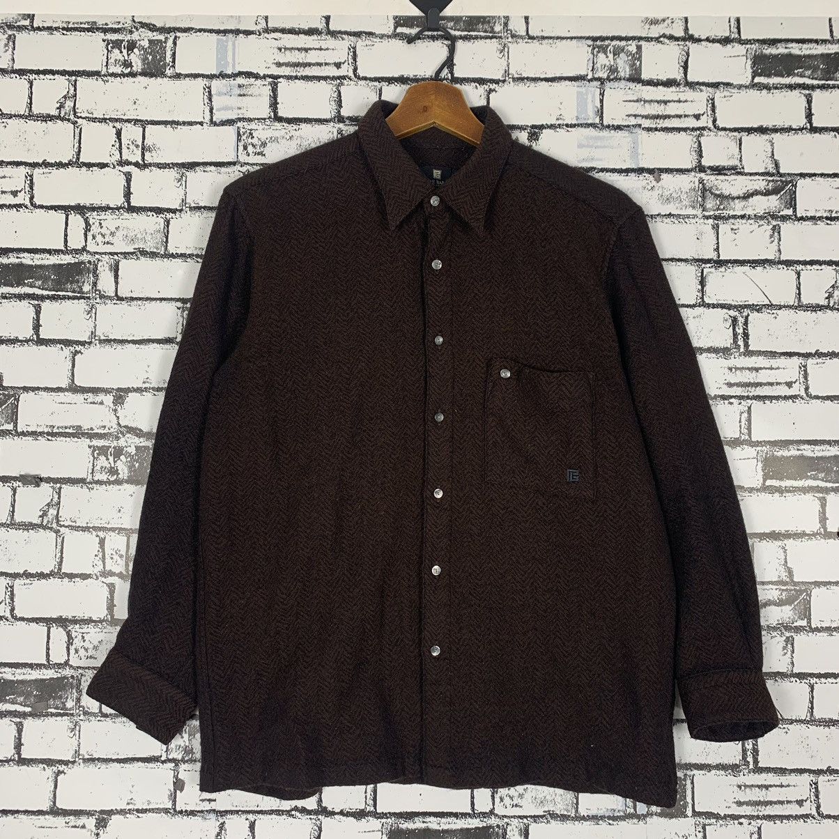 Pierre Balmain Pierre Balmain Wool Shirt Size US L / EU 52-54 / 3 - 1 Thumbnail
