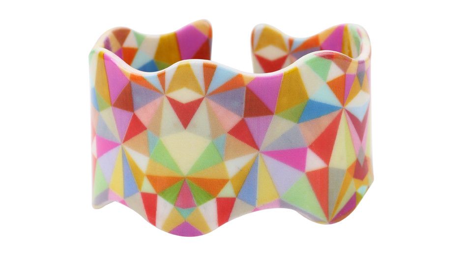 Jewelry Colorful Shine Triangle Bangles Bracelet Size ONE SIZE - 4 Thumbnail
