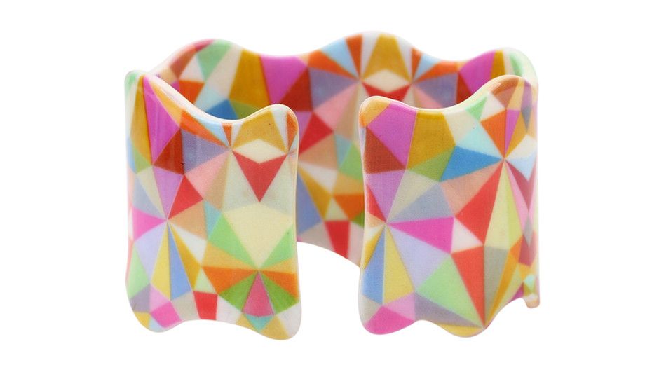Jewelry Colorful Shine Triangle Bangles Bracelet Size ONE SIZE - 3 Thumbnail