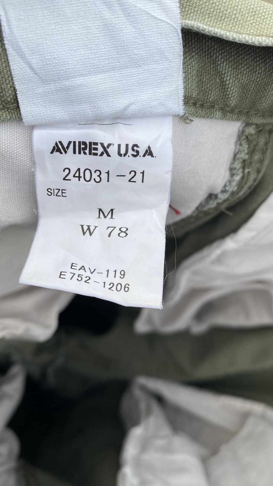 Avirex Tactical Cargo Pant Flight Clothes Specifications Size US 31 - 18 Thumbnail