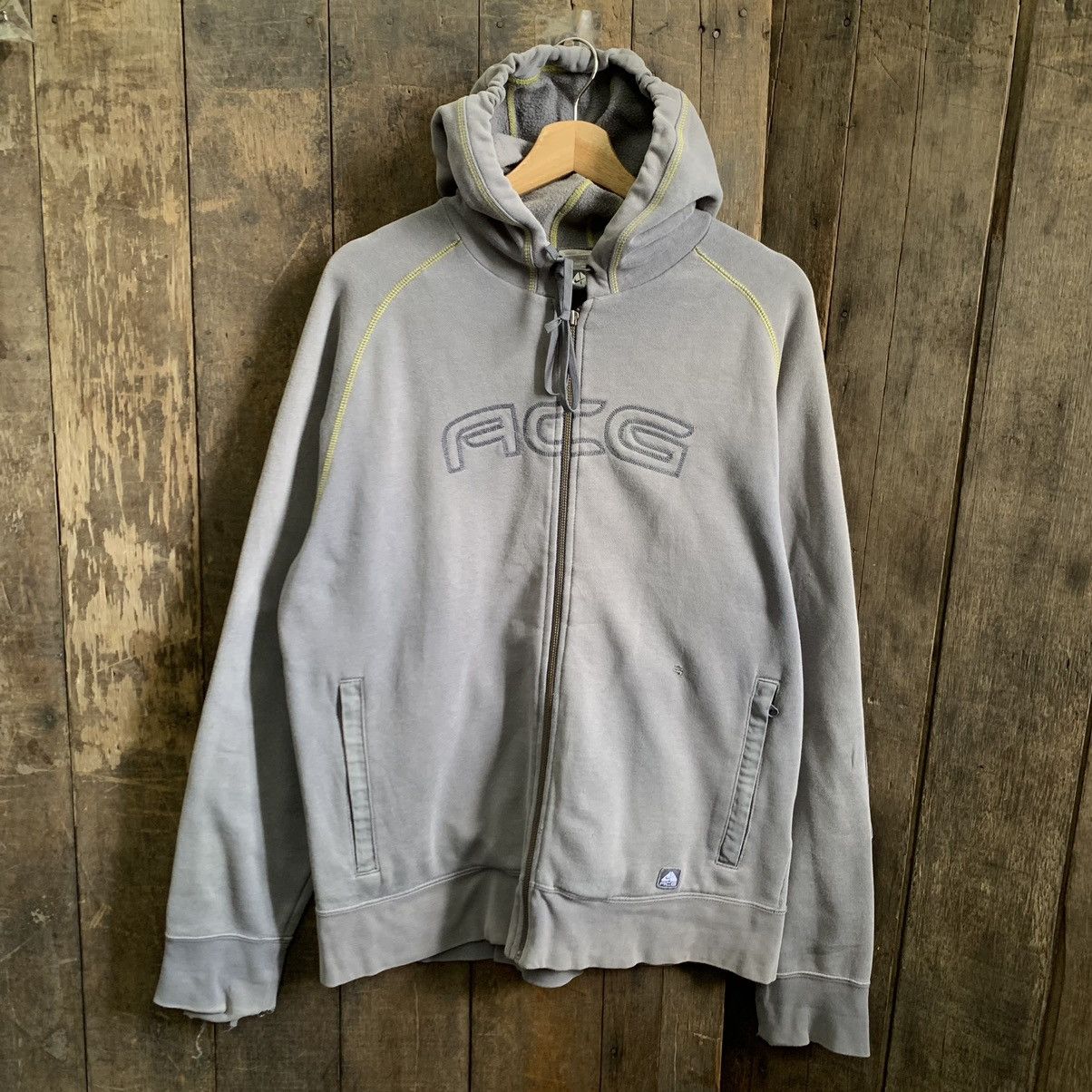 Nike ACG × Vintage Vintage Nike ACG Distressed zipper Hoodie Size US L / EU 52-54 / 3 - 14 Thumbnail