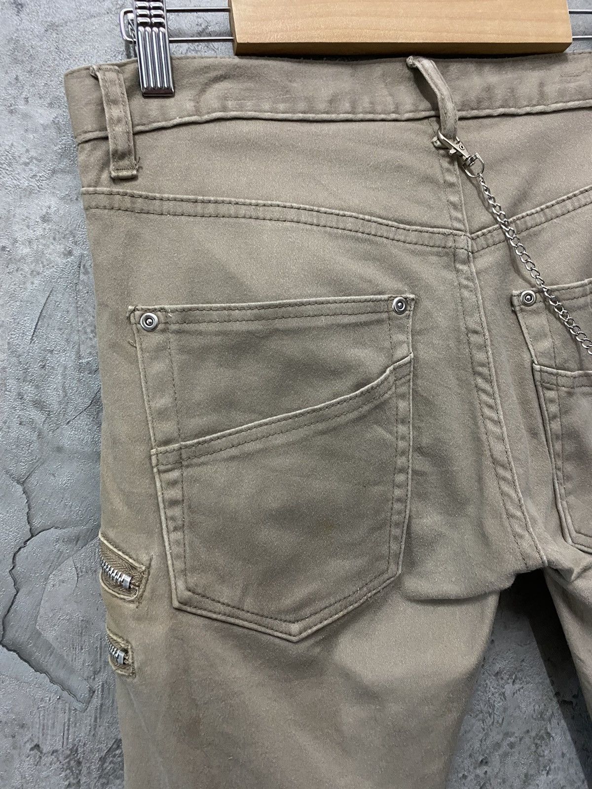 Designer × Japanese Brand Bike + Star Japan Cargo Zipper Reconstructed Flared Pants Size US 30 / EU 46 - 14 Thumbnail