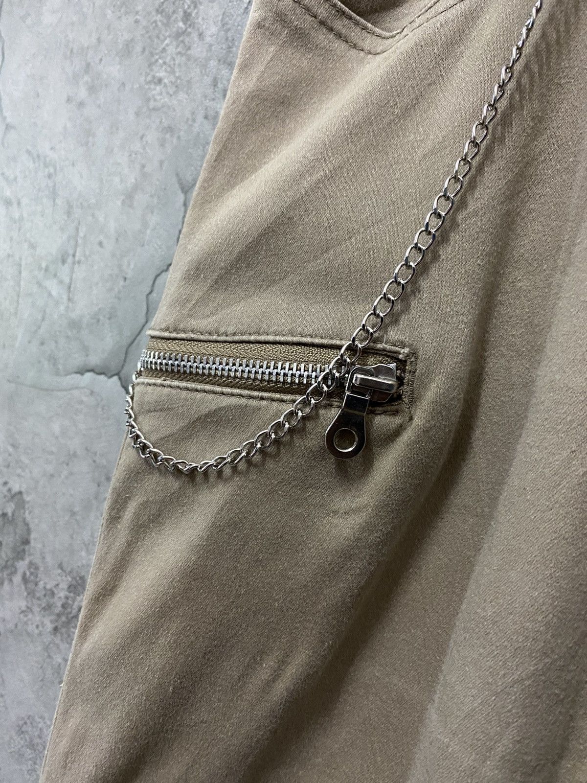 Designer × Japanese Brand Bike + Star Japan Cargo Zipper Reconstructed Flared Pants Size US 30 / EU 46 - 9 Thumbnail
