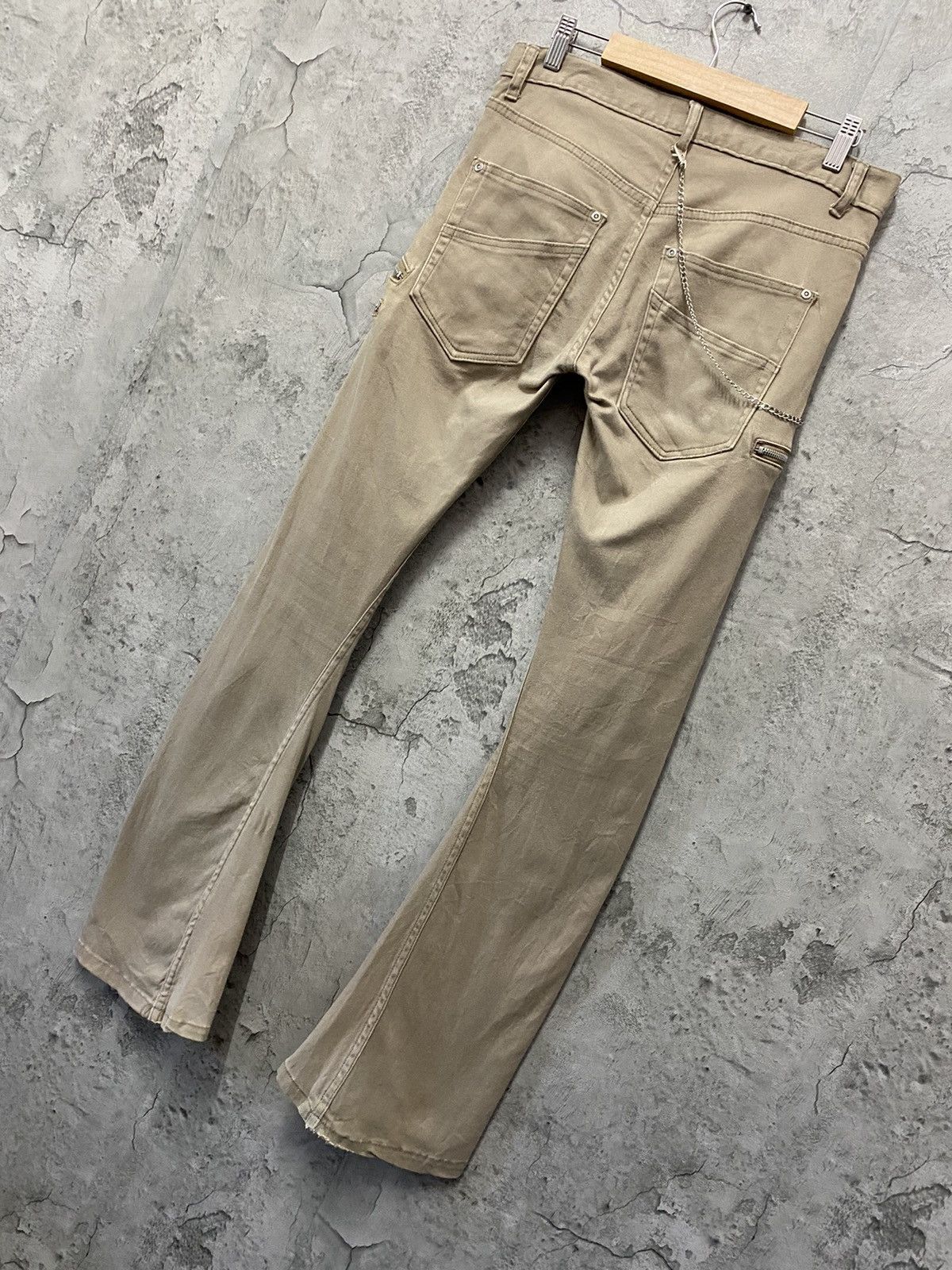 Designer × Japanese Brand Bike + Star Japan Cargo Zipper Reconstructed Flared Pants Size US 30 / EU 46 - 10 Thumbnail