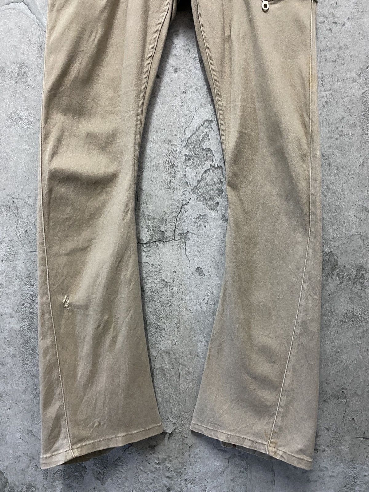 Designer × Japanese Brand Bike + Star Japan Cargo Zipper Reconstructed Flared Pants Size US 30 / EU 46 - 5 Thumbnail