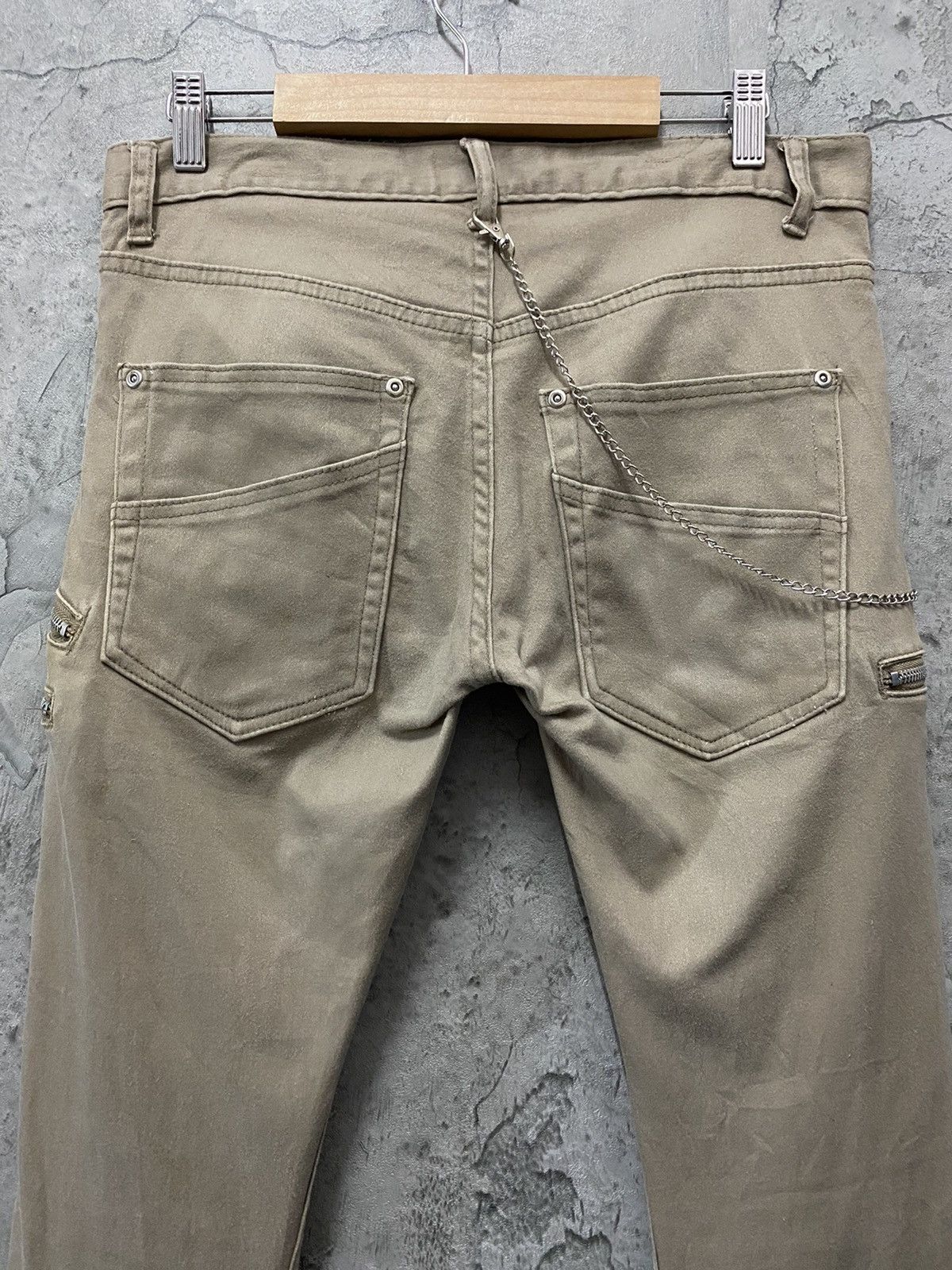 Designer × Japanese Brand Bike + Star Japan Cargo Zipper Reconstructed Flared Pants Size US 30 / EU 46 - 11 Thumbnail