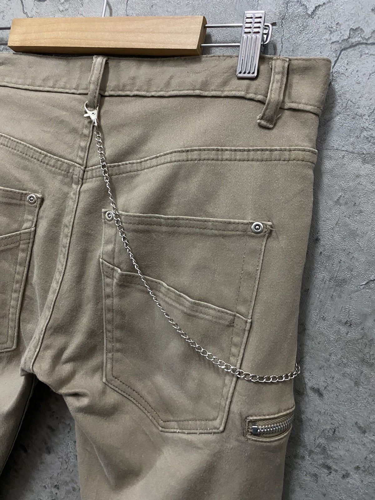 Designer × Japanese Brand Bike + Star Japan Cargo Zipper Reconstructed Flared Pants Size US 30 / EU 46 - 13 Thumbnail