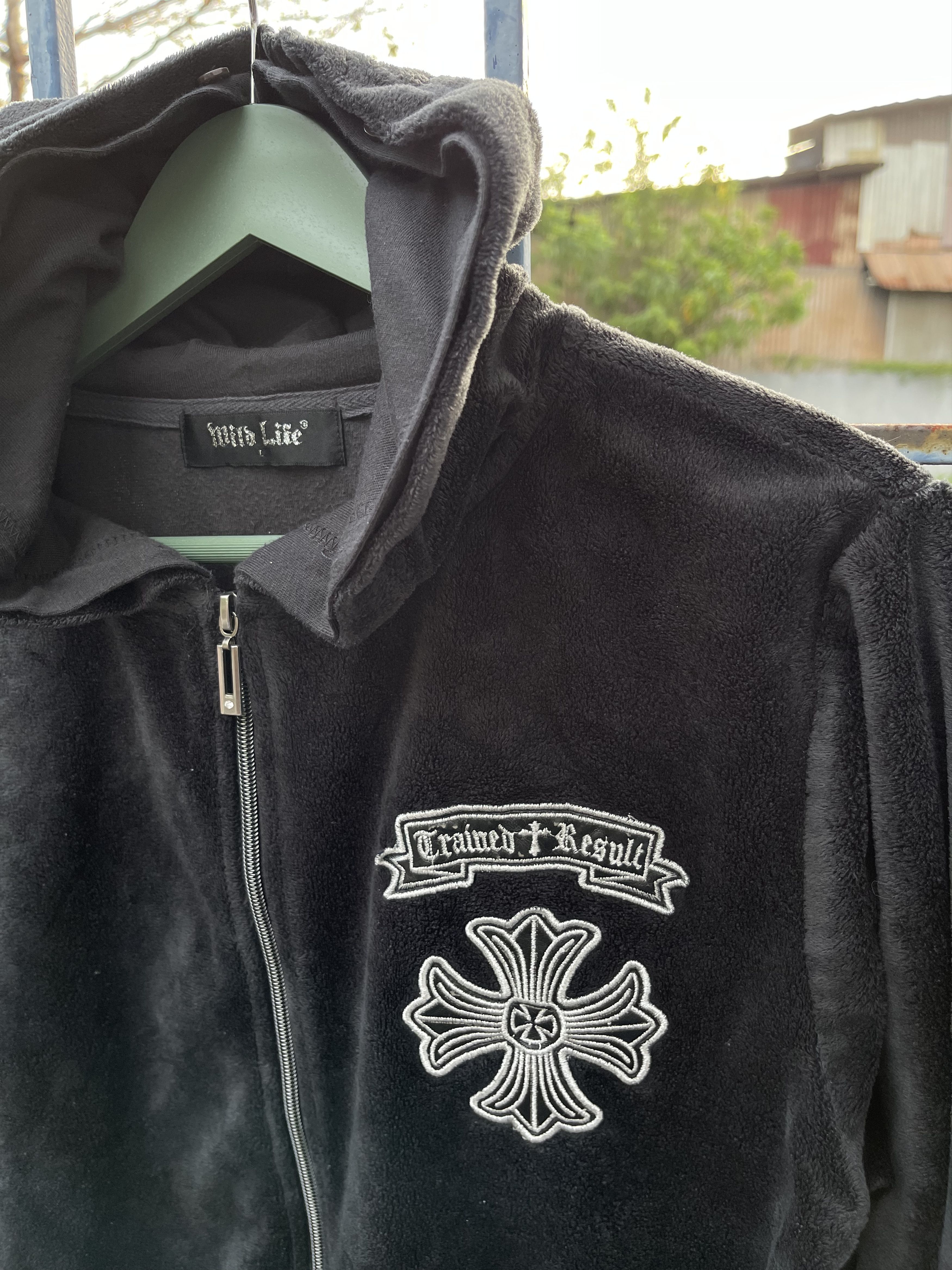 Japanese Brand × Vintage Vintage Mild Life Velvet Big Logo Tattoo Style Jacket Size US S / EU 44-46 / 1 - 2 Thumbnail