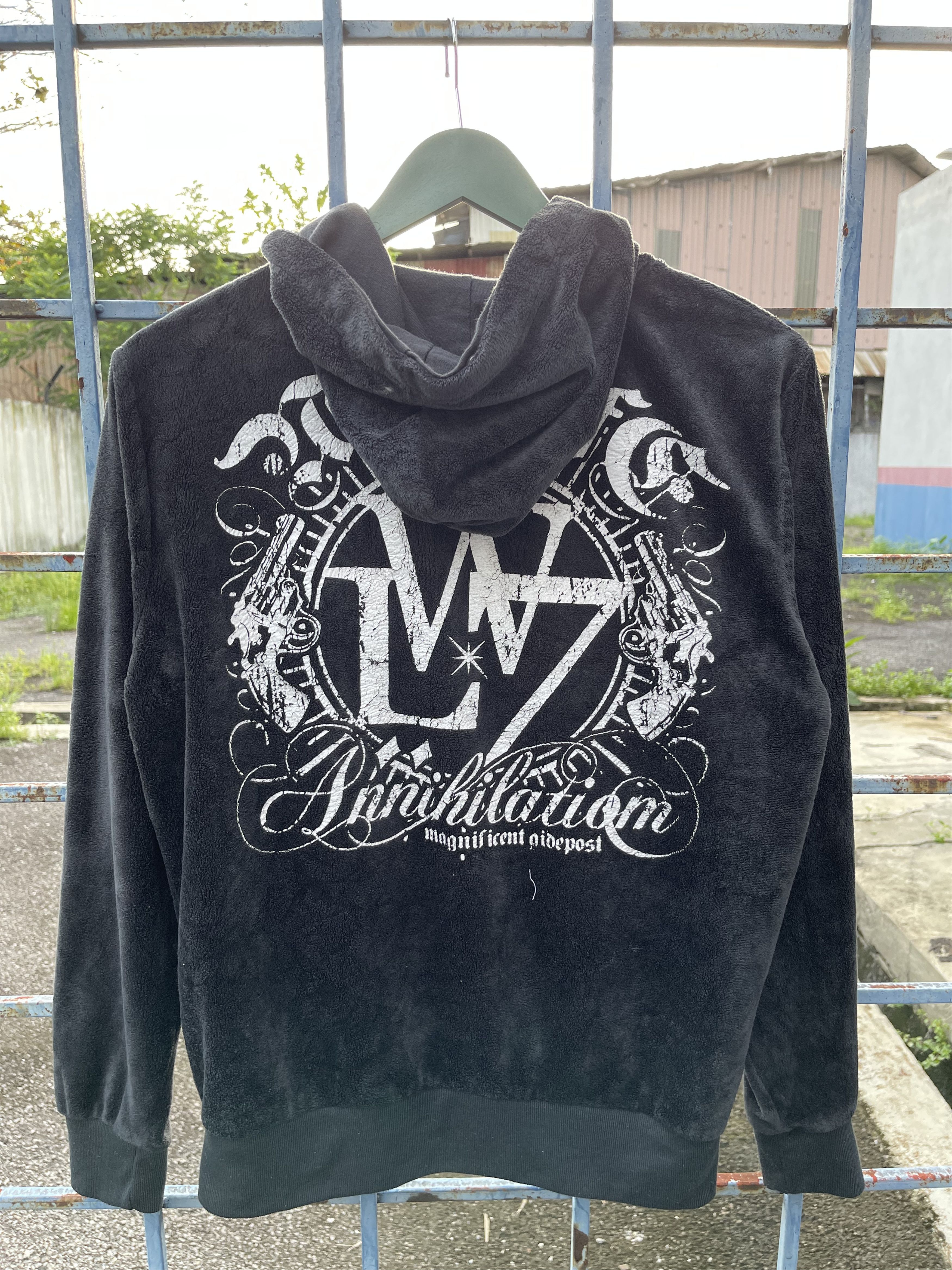 Japanese Brand × Vintage Vintage Mild Life Velvet Big Logo Tattoo Style Jacket Size US S / EU 44-46 / 1 - 3 Thumbnail