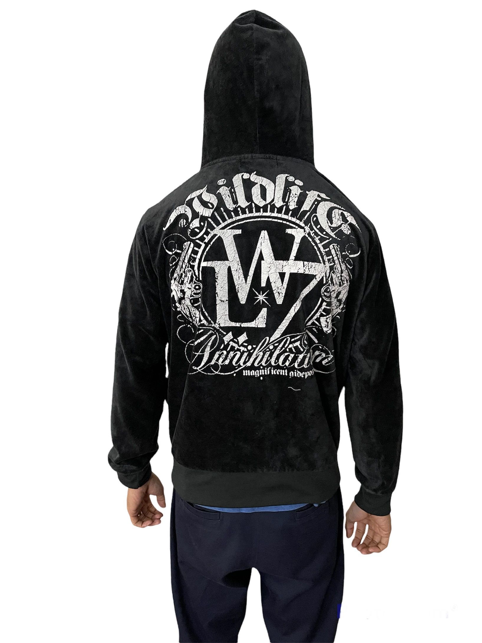Japanese Brand × Vintage Vintage Mild Life Velvet Big Logo Tattoo Style Jacket Size US S / EU 44-46 / 1 - 8 Thumbnail