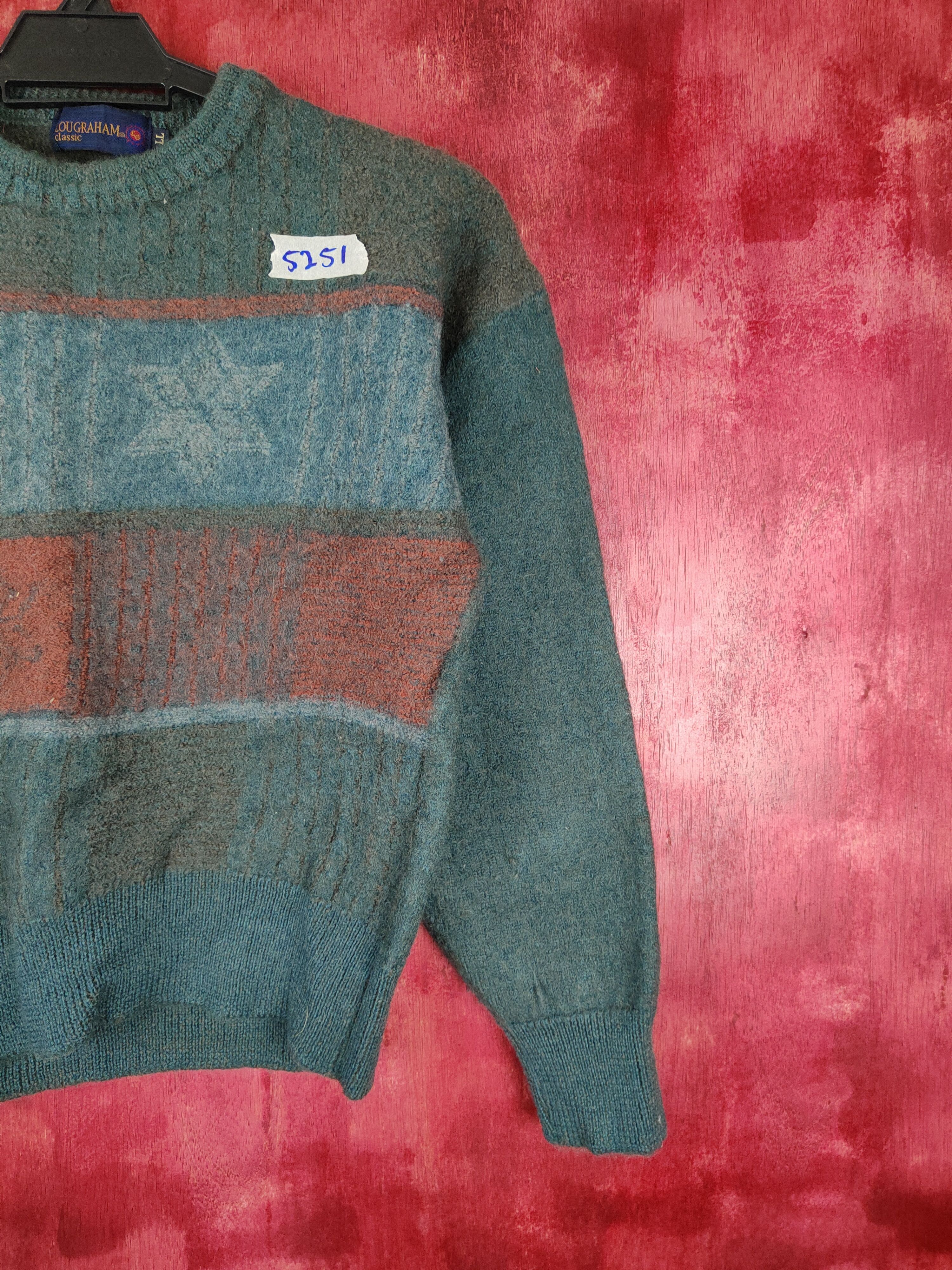 Homespun Knitwear × Japanese Brand × Vintage Lougraham vintage Classic Green Knitwear #5251 Size XS / US 0-2 / IT 36-38 - 4 Thumbnail