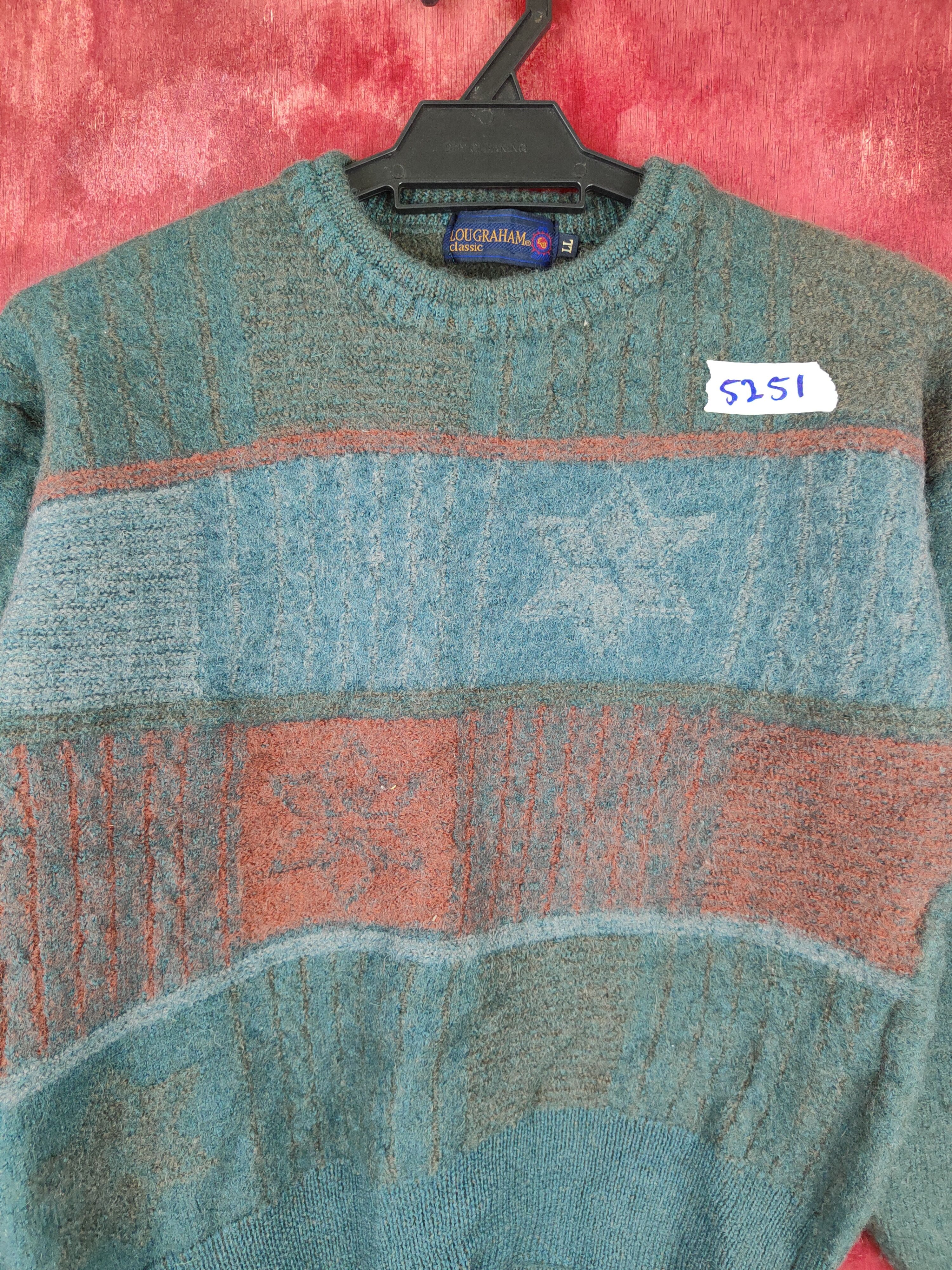 Homespun Knitwear × Japanese Brand × Vintage Lougraham vintage Classic Green Knitwear #5251 Size XS / US 0-2 / IT 36-38 - 2 Thumbnail