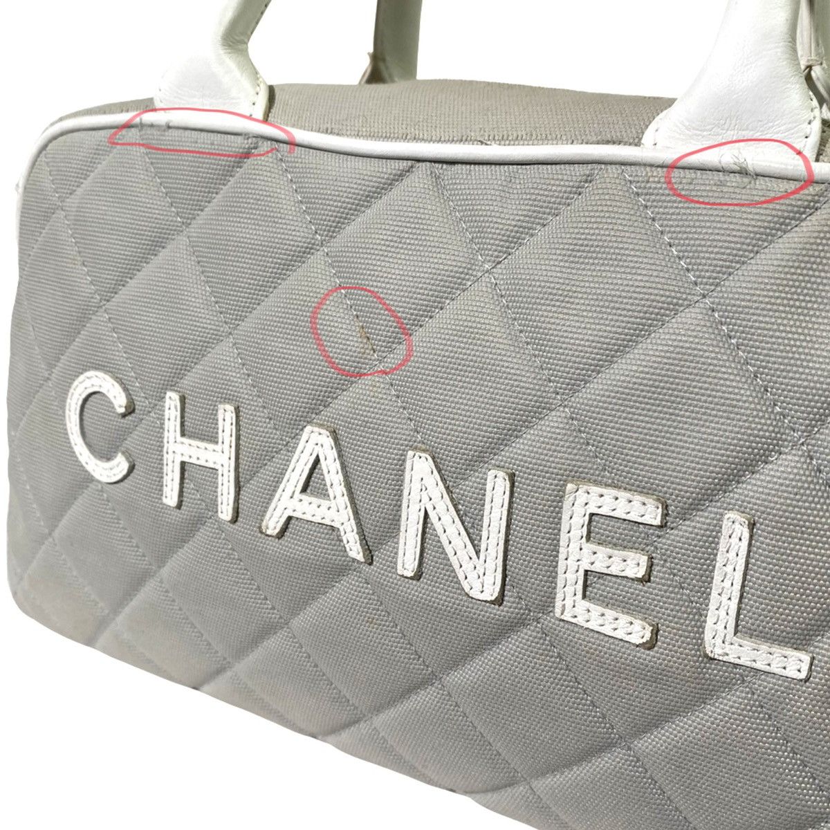 Chanel × Vintage Chanel Sports Gray Quilted Mini Handbag Size ONE SIZE - 7 Thumbnail