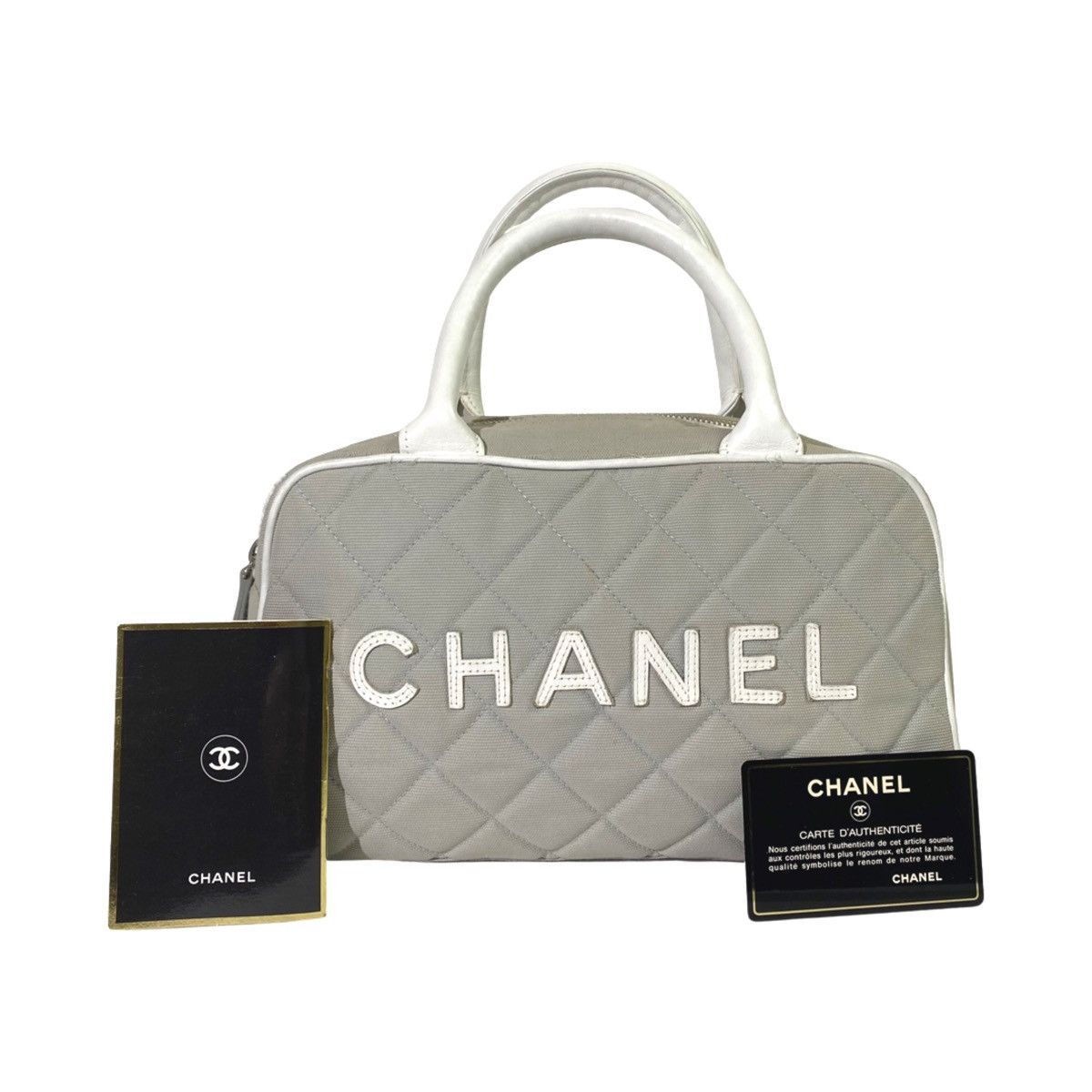 Chanel × Vintage Chanel Sports Gray Quilted Mini Handbag Size ONE SIZE - 3 Thumbnail