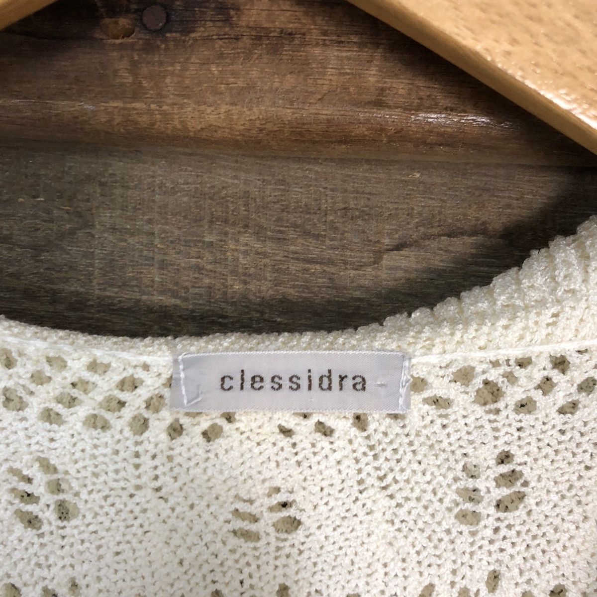 Vintage Clessidra Mesh Net Crochet White Cardigan Knitwear #7207 Size M / US 6-8 / IT 42-44 - 8 Thumbnail