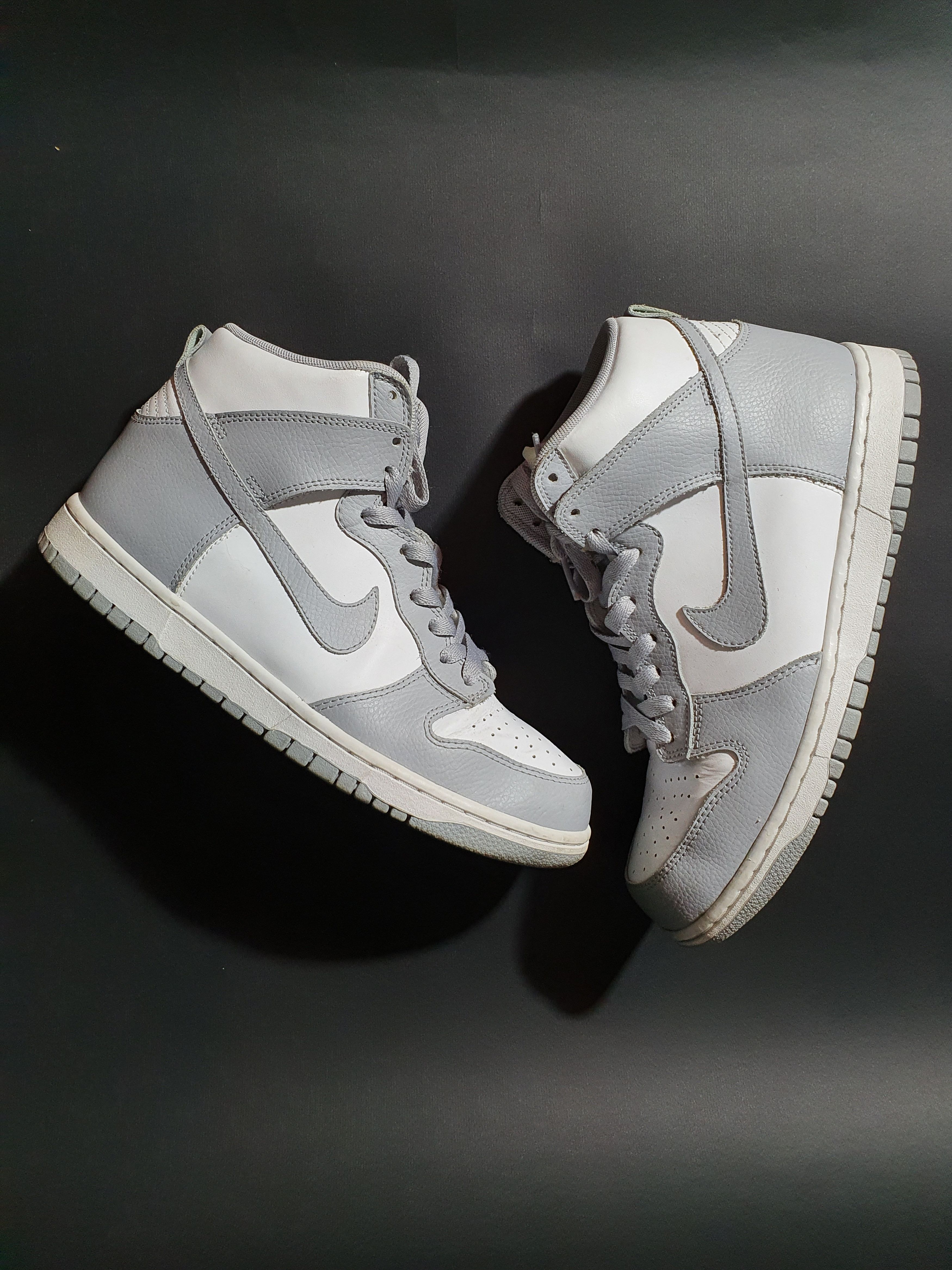 Nike Nike Dunk High White Wolf Grey Sneakers Similar to Dior Size US 9.5 / IT 39.5 - 1 Thumbnail