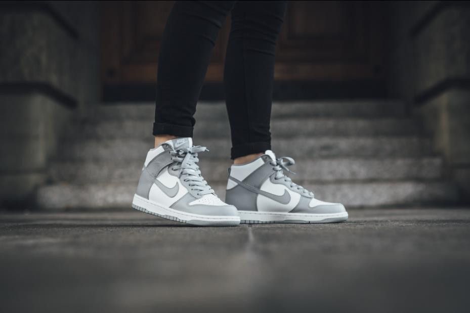 Nike Nike Dunk High White Wolf Grey Sneakers Similar to Dior Size US 9.5 / IT 39.5 - 2 Thumbnail