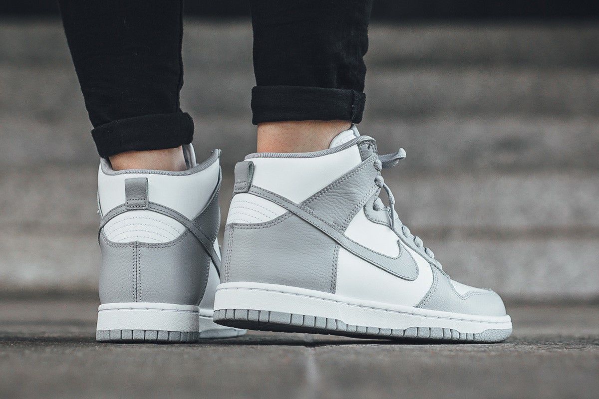 Nike Nike Dunk High White Wolf Grey Sneakers Similar to Dior Size US 9.5 / IT 39.5 - 3 Thumbnail