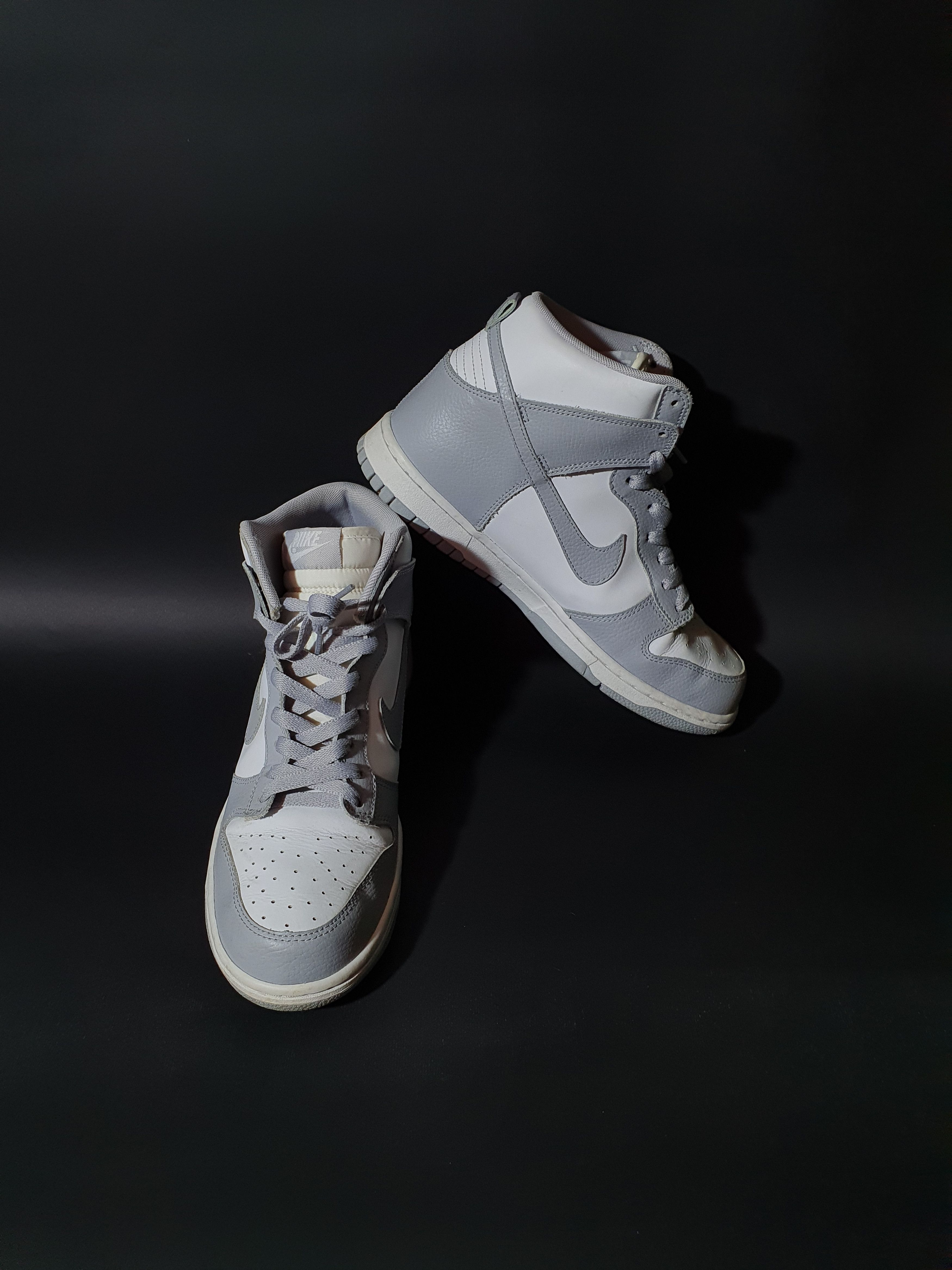 Nike Nike Dunk High White Wolf Grey Sneakers Similar to Dior Size US 9.5 / IT 39.5 - 5 Thumbnail