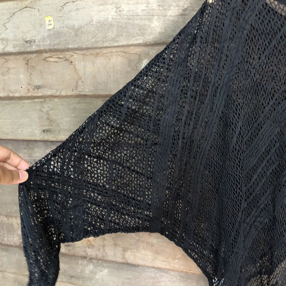 Homespun Knitwear Japan Mesh Net Crochet Black Knitwear #7205 Size M / US 6-8 / IT 42-44 - 14 Thumbnail