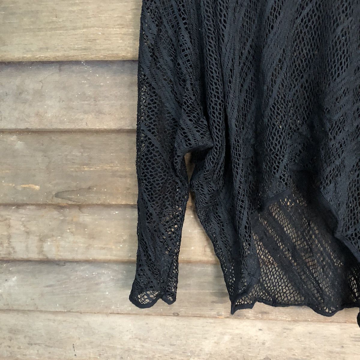 Homespun Knitwear Japan Mesh Net Crochet Black Knitwear #7205 Size M / US 6-8 / IT 42-44 - 4 Thumbnail