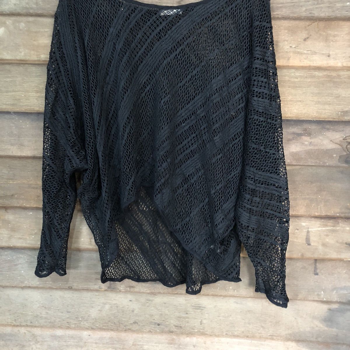 Homespun Knitwear Japan Mesh Net Crochet Black Knitwear #7205 Size M / US 6-8 / IT 42-44 - 3 Thumbnail