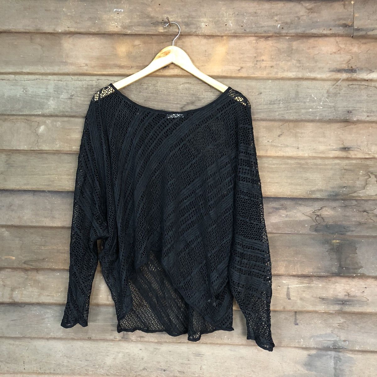 Homespun Knitwear Japan Mesh Net Crochet Black Knitwear #7205 Size M / US 6-8 / IT 42-44 - 1 Thumbnail