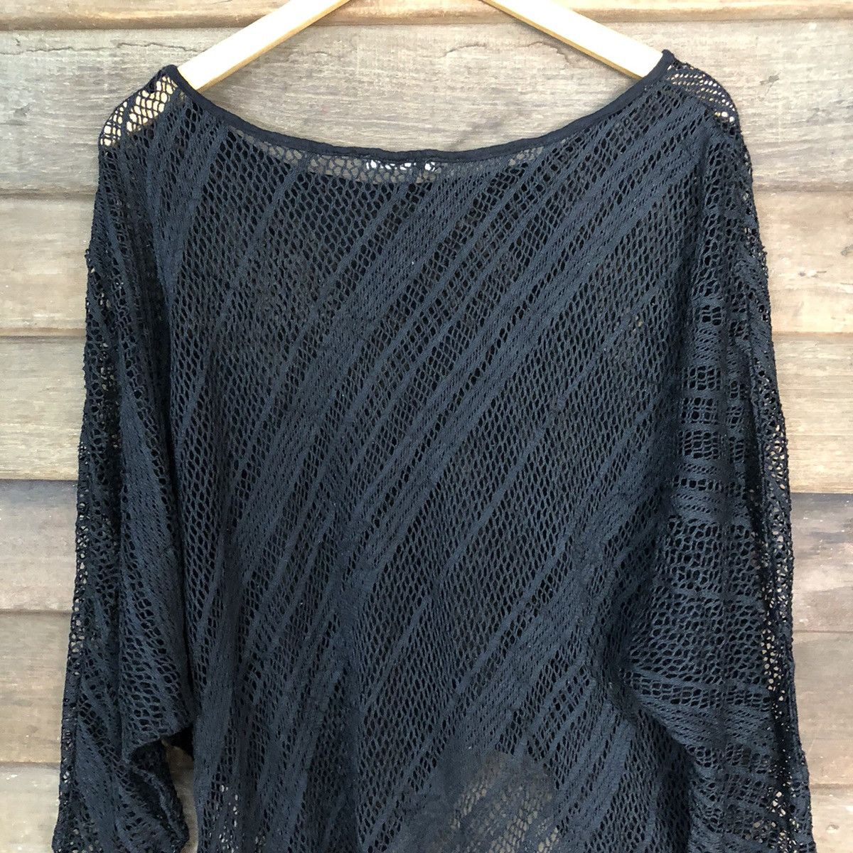 Homespun Knitwear Japan Mesh Net Crochet Black Knitwear #7205 Size M / US 6-8 / IT 42-44 - 13 Thumbnail