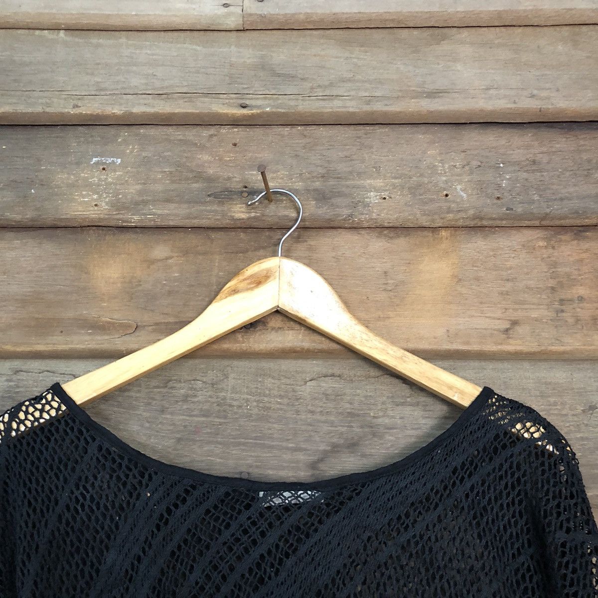 Homespun Knitwear Japan Mesh Net Crochet Black Knitwear #7205 Size M / US 6-8 / IT 42-44 - 6 Thumbnail