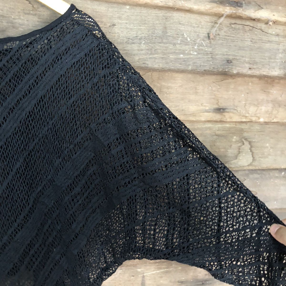 Homespun Knitwear Japan Mesh Net Crochet Black Knitwear #7205 Size M / US 6-8 / IT 42-44 - 15 Thumbnail