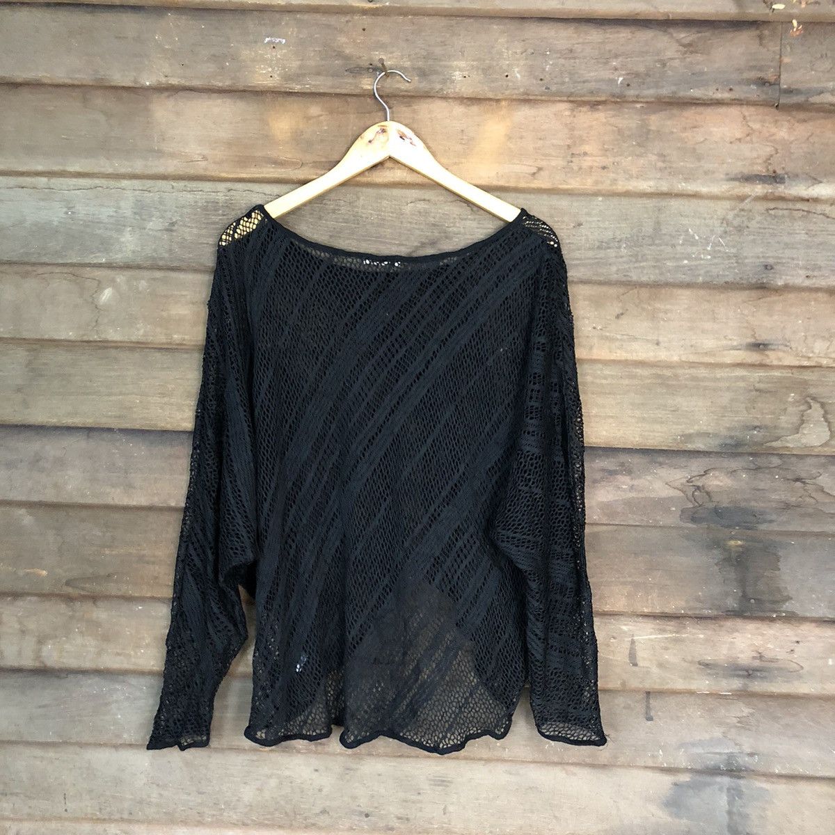 Homespun Knitwear Japan Mesh Net Crochet Black Knitwear #7205 Size M / US 6-8 / IT 42-44 - 12 Thumbnail