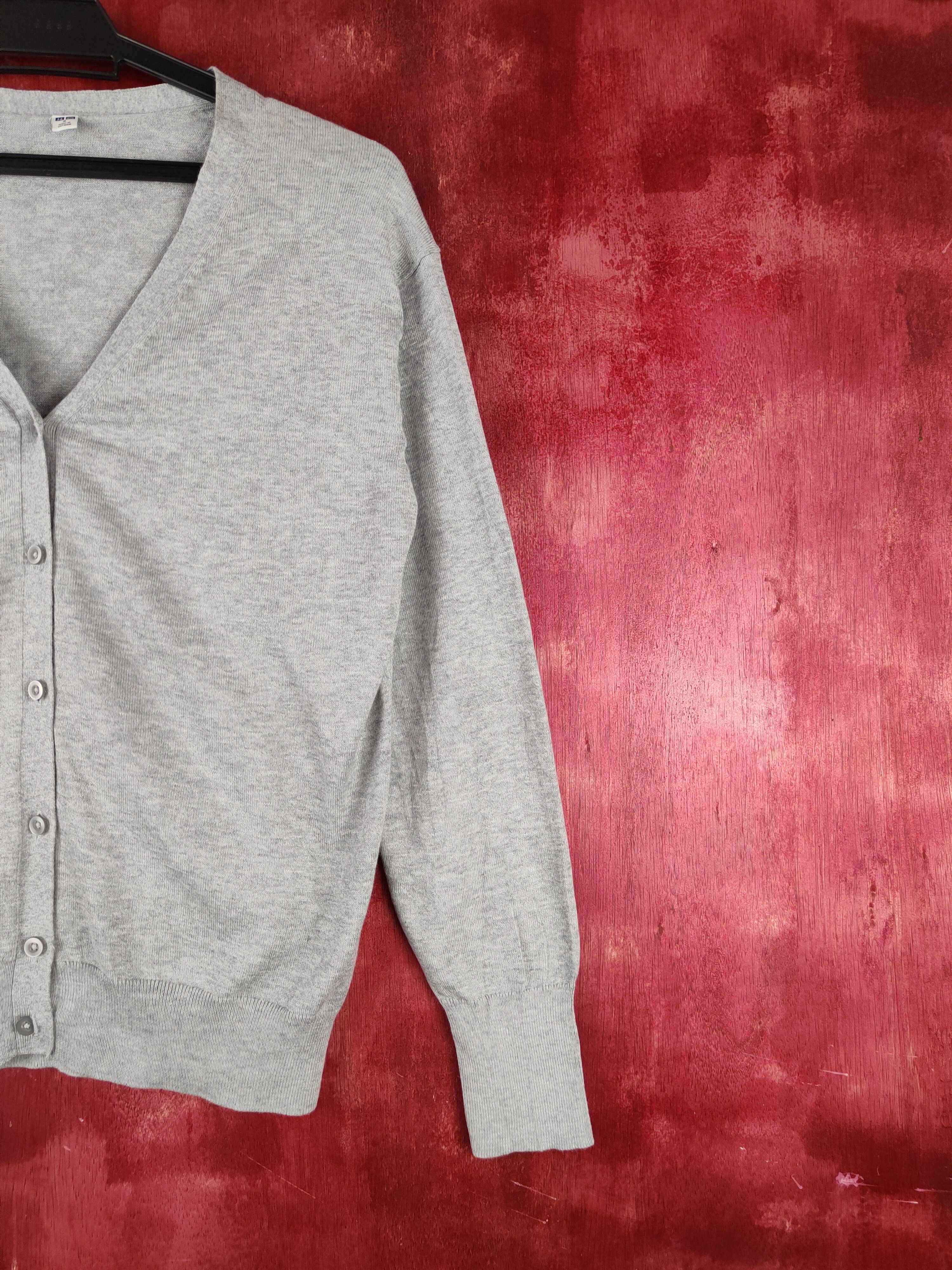Japanese Brand × Uniqlo Uniqlo Gray Cardigan thin knitwear japan #S918 Size M / US 6-8 / IT 42-44 - 5 Thumbnail