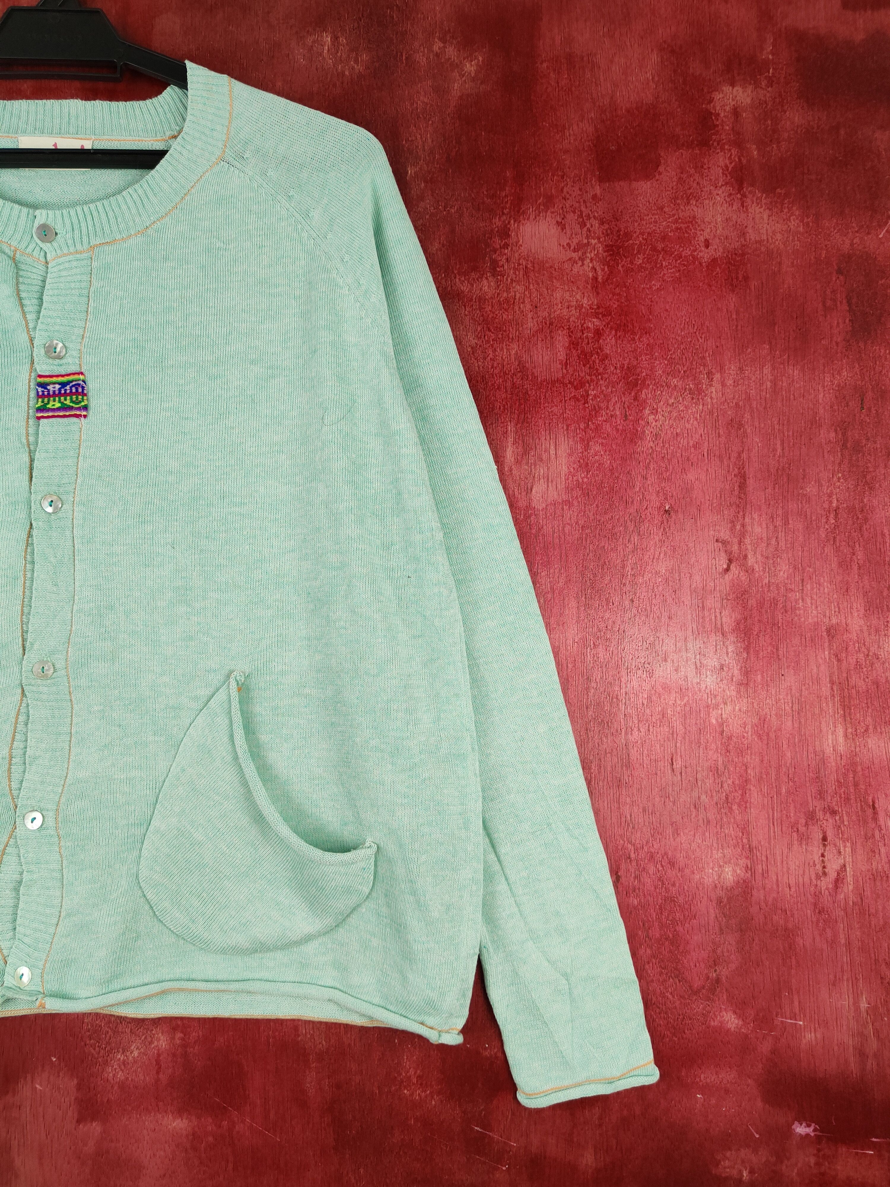 Japanese Brand × Vintage Titicaca Mint Green Cardigan knitwear japan vintage #S954 Size L / US 10 / IT 46 - 5 Thumbnail