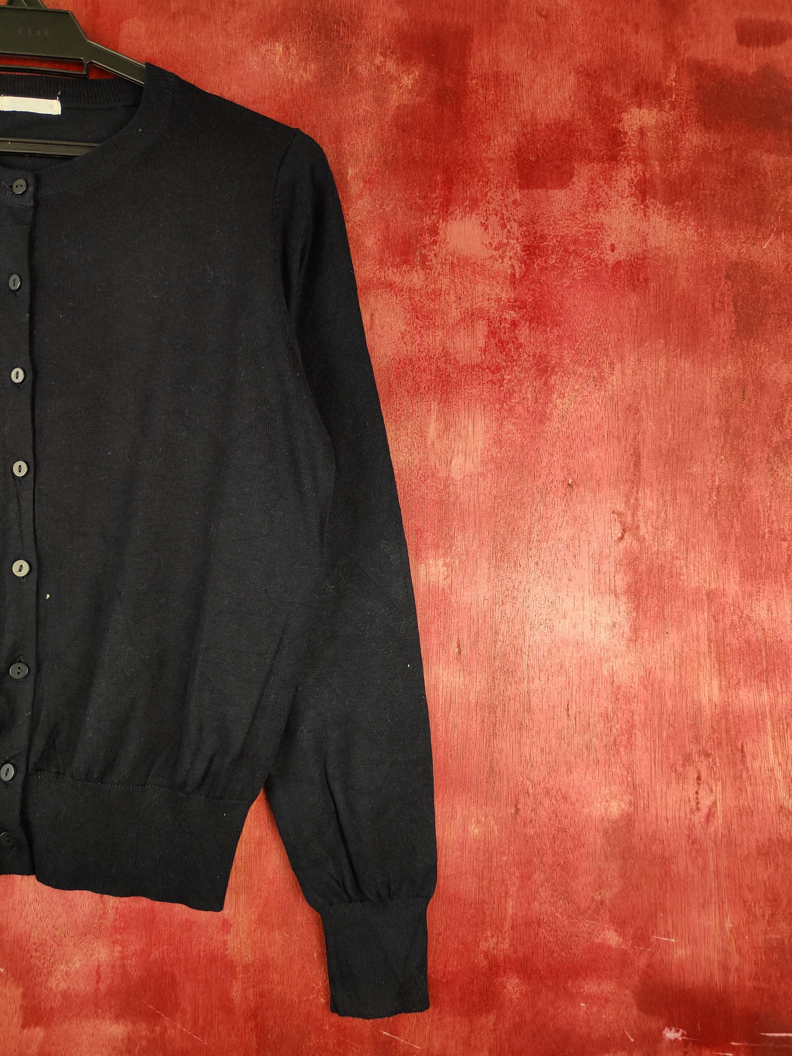 GU × Japanese Brand GU Dark Blue Cardigan knitwear vintage #S955 Size M / US 6-8 / IT 42-44 - 5 Thumbnail