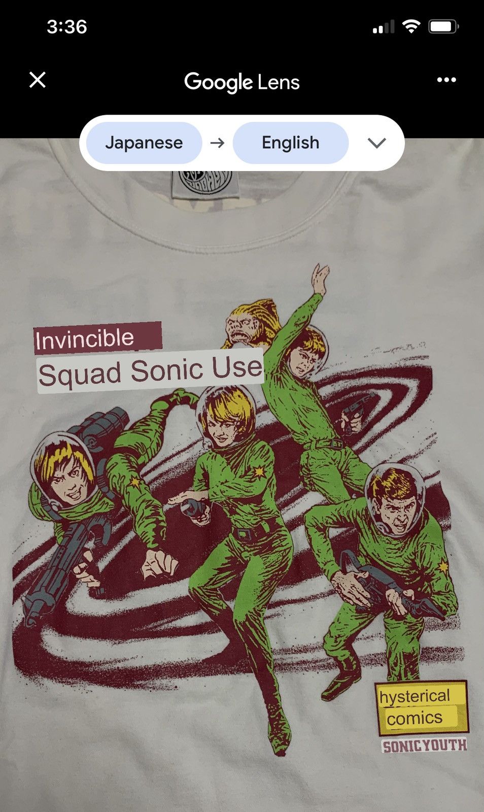 Hysteric Glamour 90s Sonic Youth X Hysteric Glamour Japan LS crewneck tee Size US L / EU 52-54 / 3 - 13 Thumbnail
