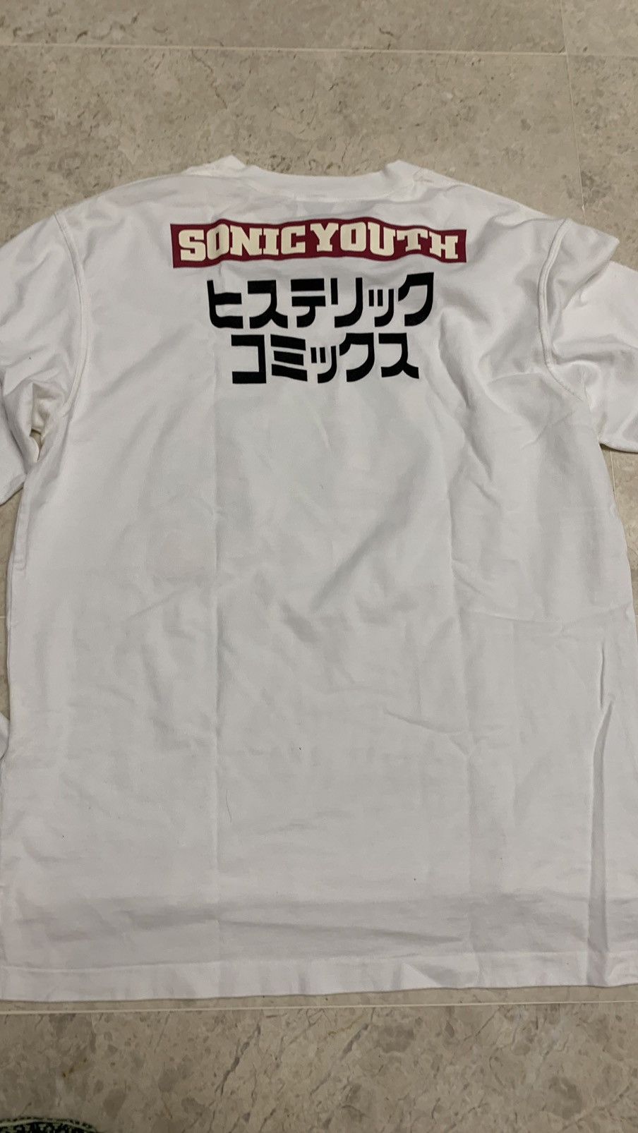 HYSTERIC GLAMOUR SONIC YOUTH Tシャツ L HYSTERIC GLAMOUR]SONIC YOUTH/OCT 1991 AT TYO Tシャツ/WHITE