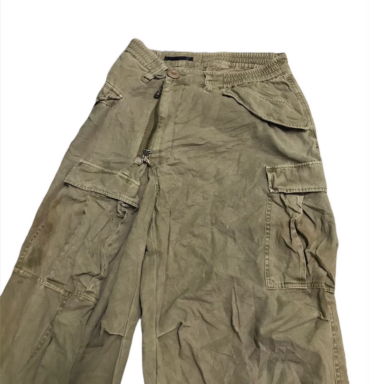 Japanese Brand 🔥Rare🔥cargo pants double zipped style Size US 36 / EU 52 - 4 Thumbnail