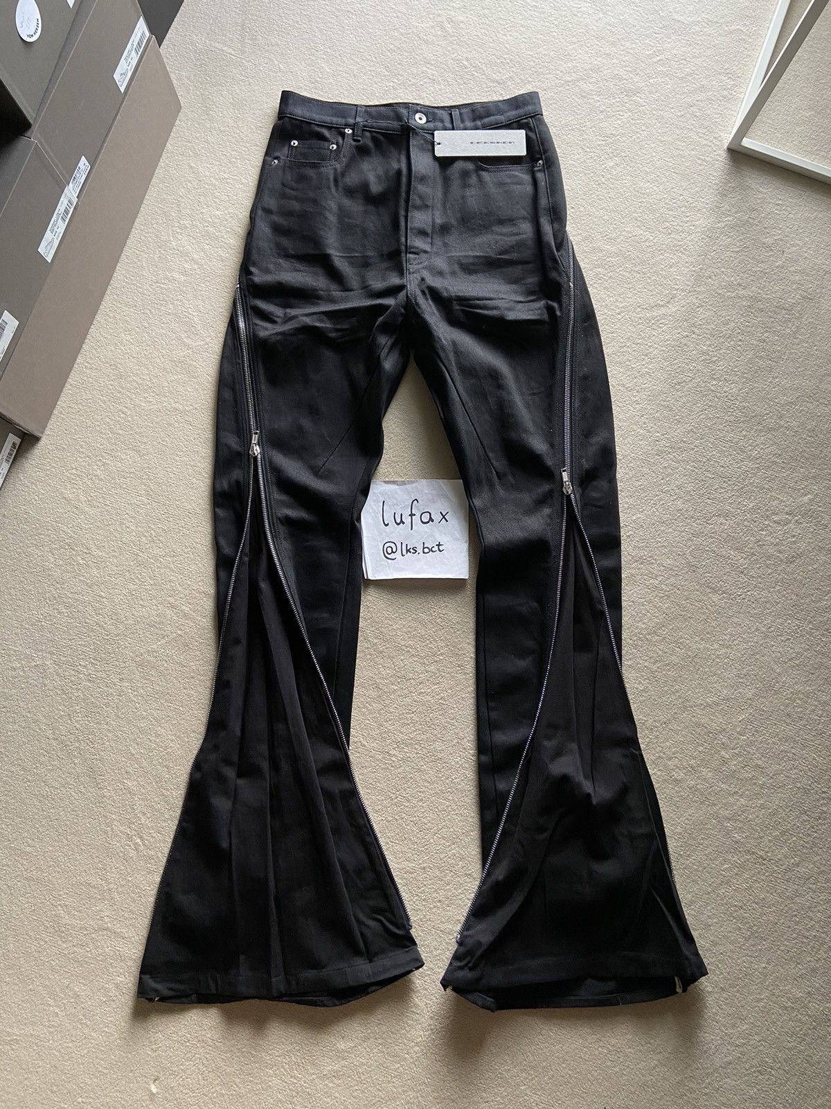 Rick Owens NEW | DRKSHDW SS22 RUNWAY BOLAN BANANA DENIM