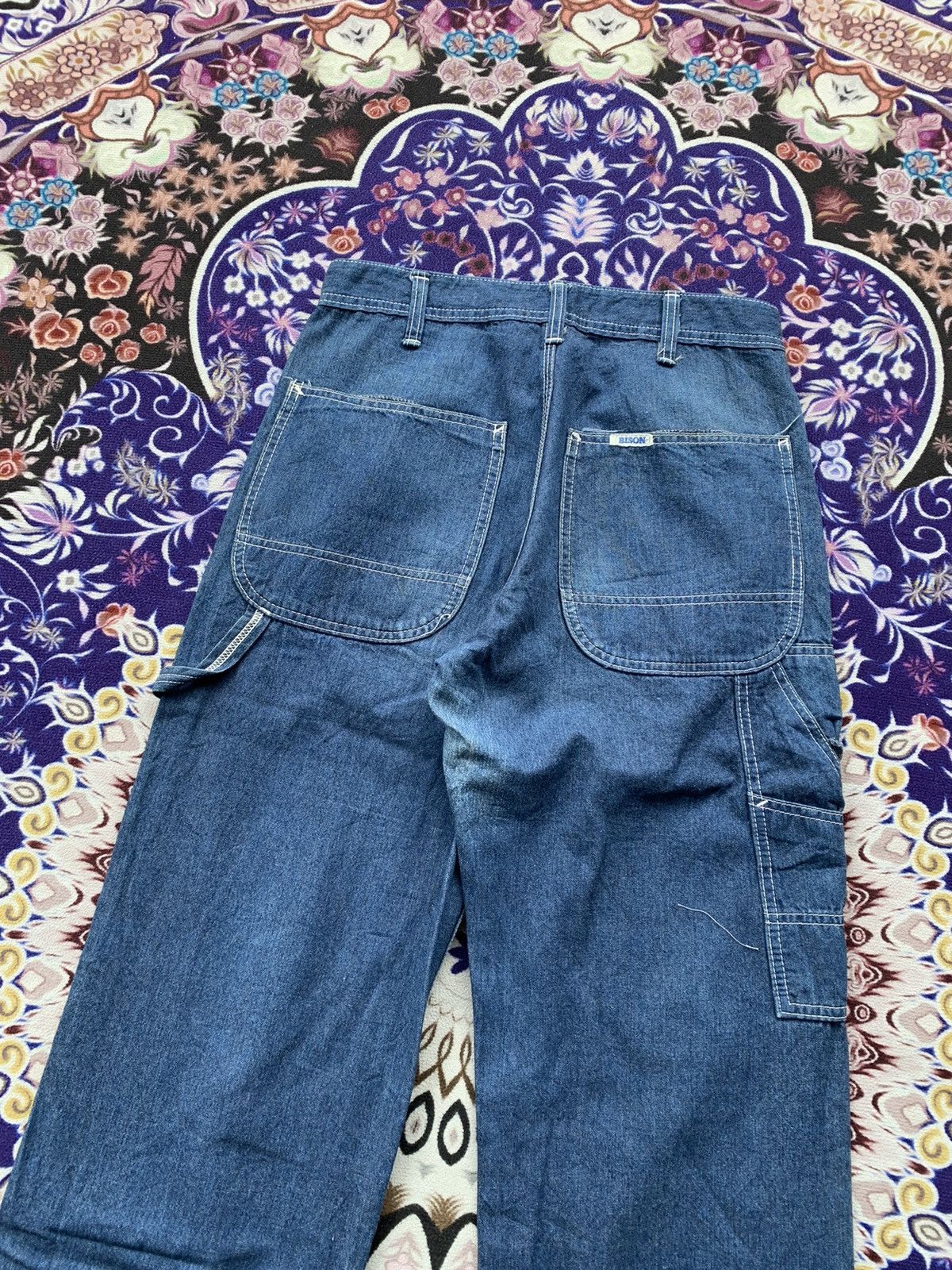 Japanese Brand Vintage Bison Faded Wash Denim Size US 29 - 9 Thumbnail