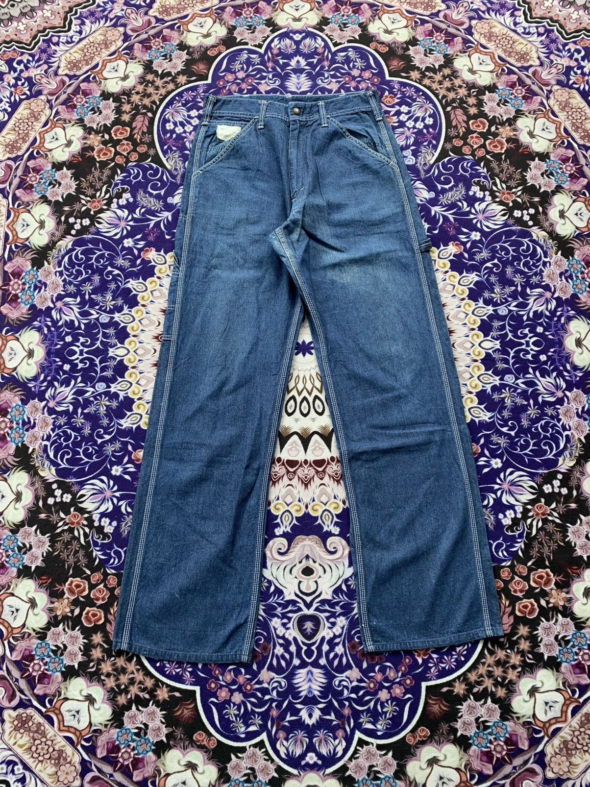 Japanese Brand Vintage Bison Faded Wash Denim Size US 29 - 1 Thumbnail
