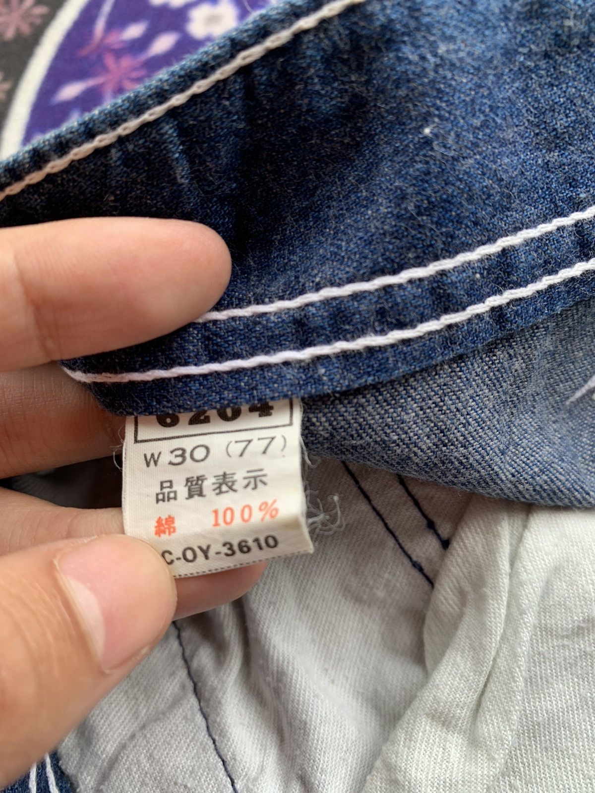 Japanese Brand Vintage Bison Faded Wash Denim Size US 29 - 6 Thumbnail