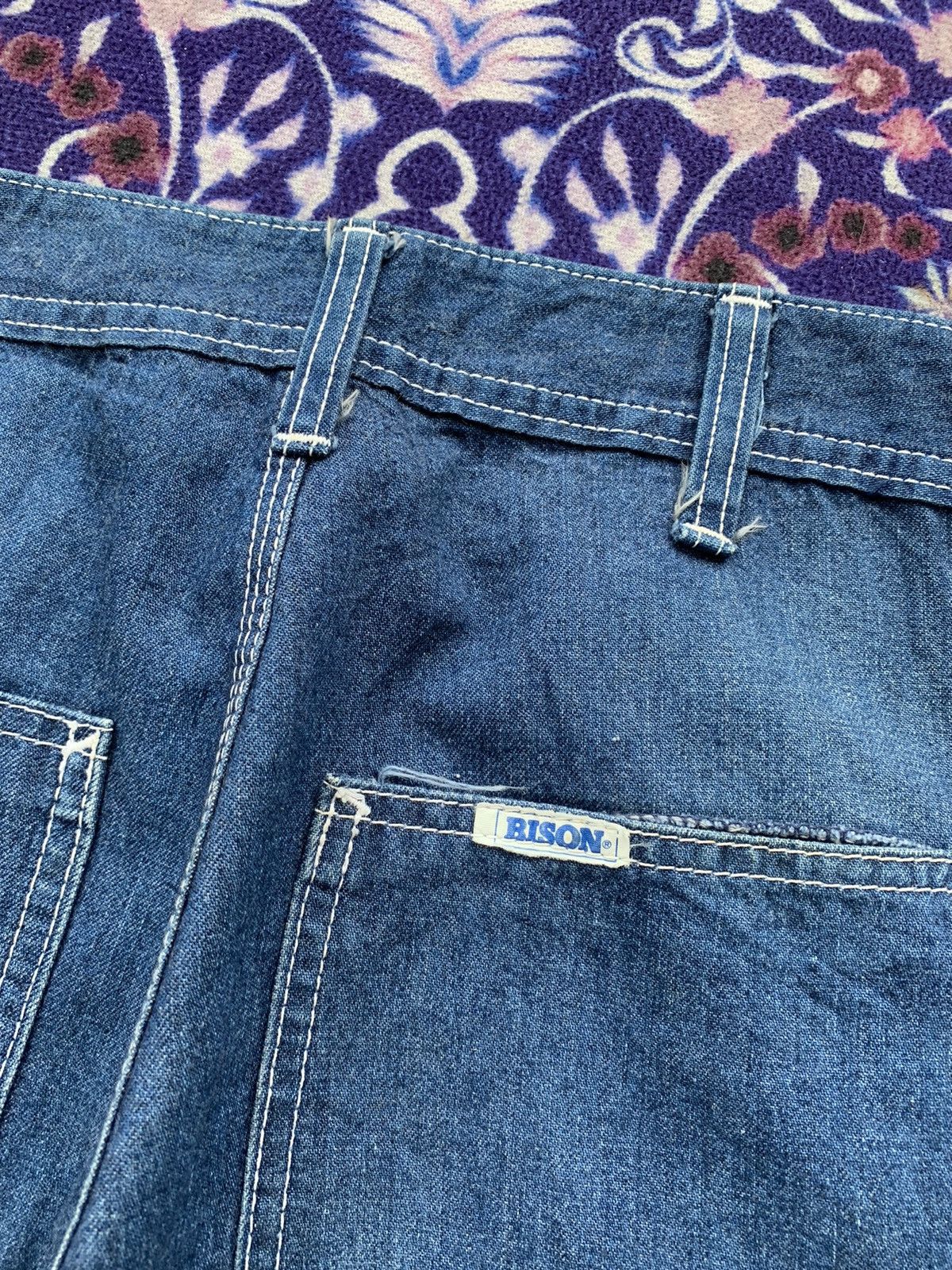 Japanese Brand Vintage Bison Faded Wash Denim Size US 29 - 11 Thumbnail