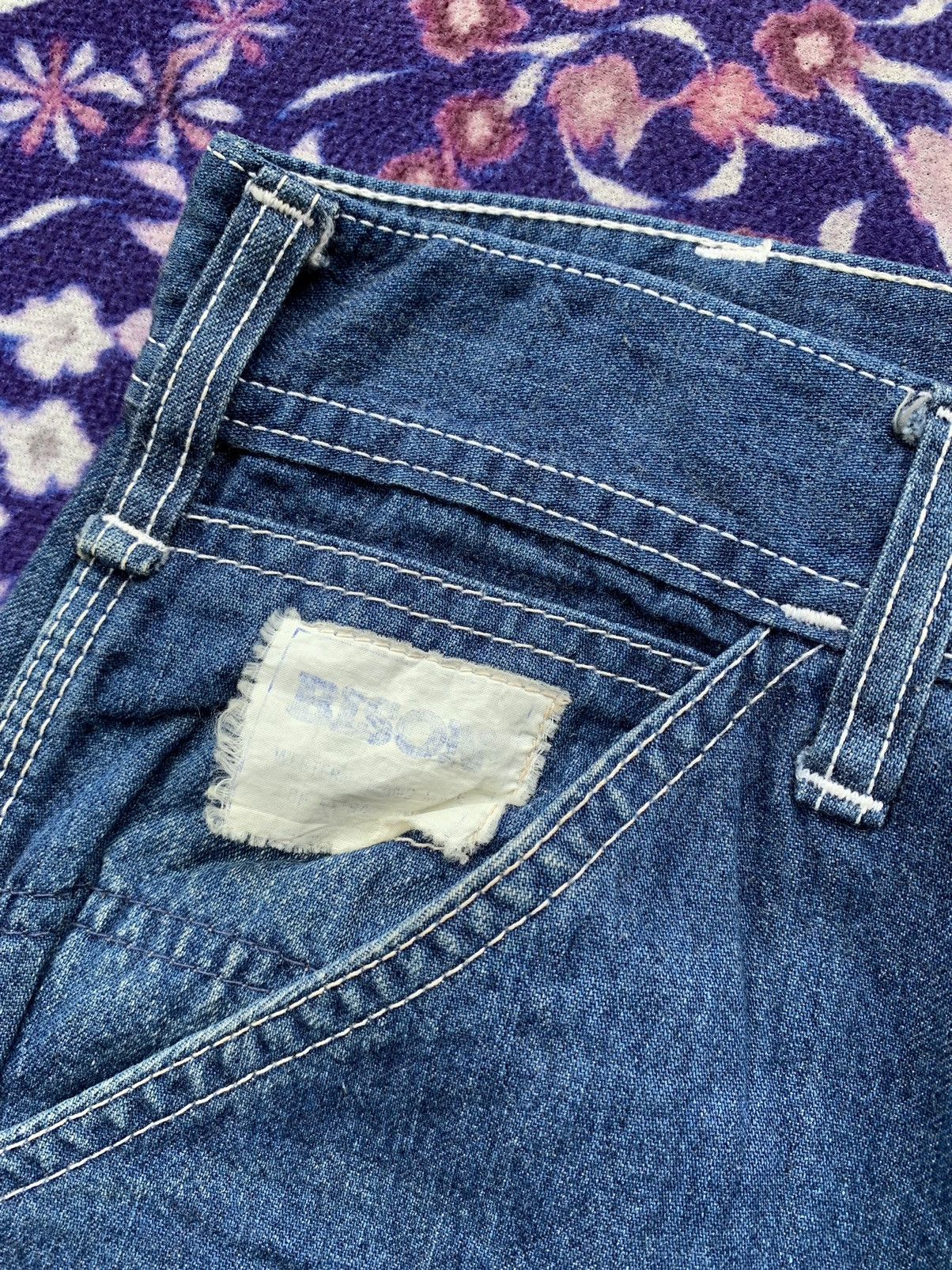Japanese Brand Vintage Bison Faded Wash Denim Size US 29 - 3 Thumbnail