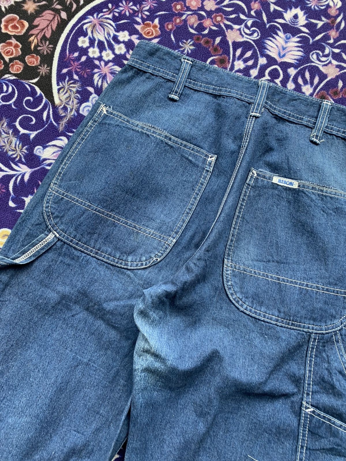 Japanese Brand Vintage Bison Faded Wash Denim Size US 29 - 10 Thumbnail