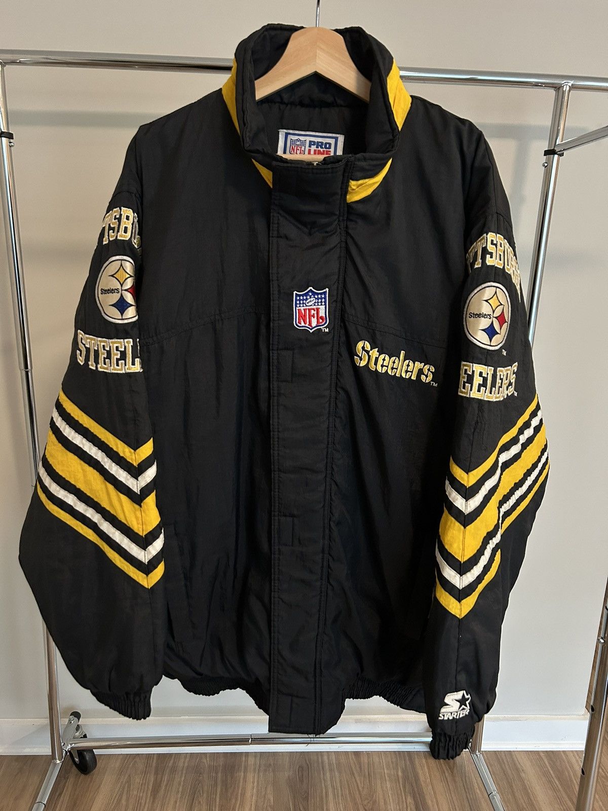 Vintage Pittsburgh Steelers NFL Proline STARTER Jacket Large 