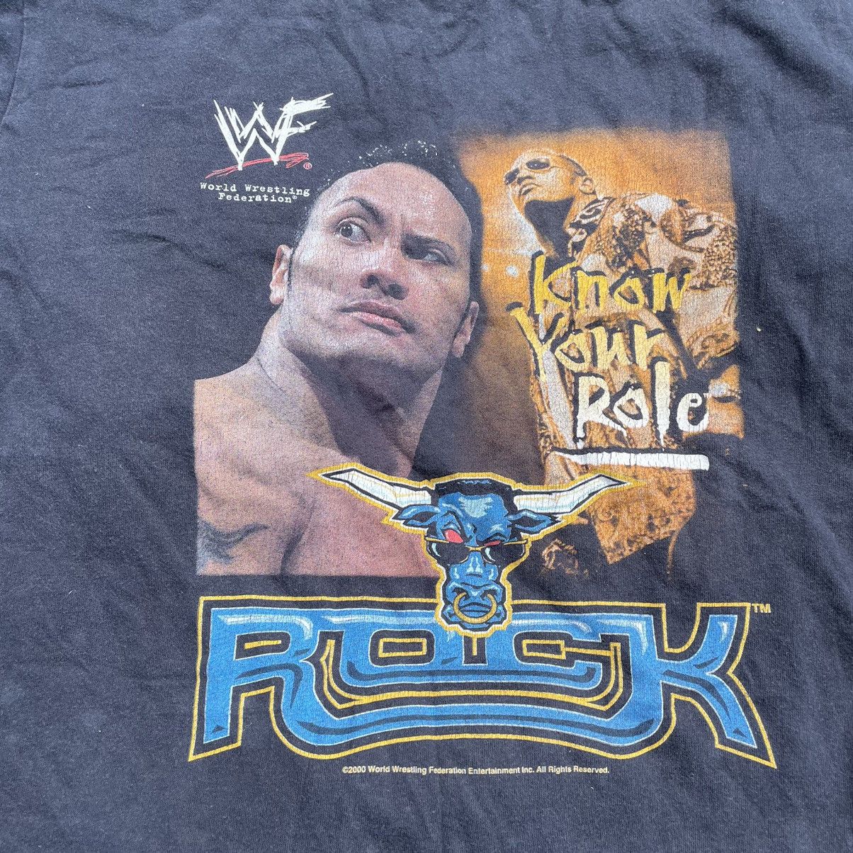 Vintage Vintage 90s The Rock Graphic Tee Faded Wrestling Swag XS Size US XS / EU 42 / 0 - 4 Thumbnail