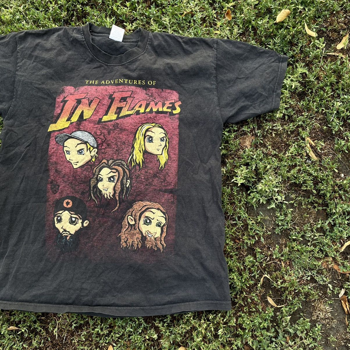 Vintage Vintage Y2K In Flames Sun Faded Graphic Tee Grunge Baggy L Size US L / EU 52-54 / 3 - 2 Thumbnail