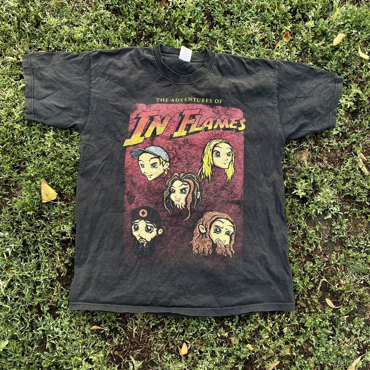 Vintage Vintage Y2K In Flames Sun Faded Graphic Tee Grunge Baggy L Size US L / EU 52-54 / 3 - 1 Thumbnail