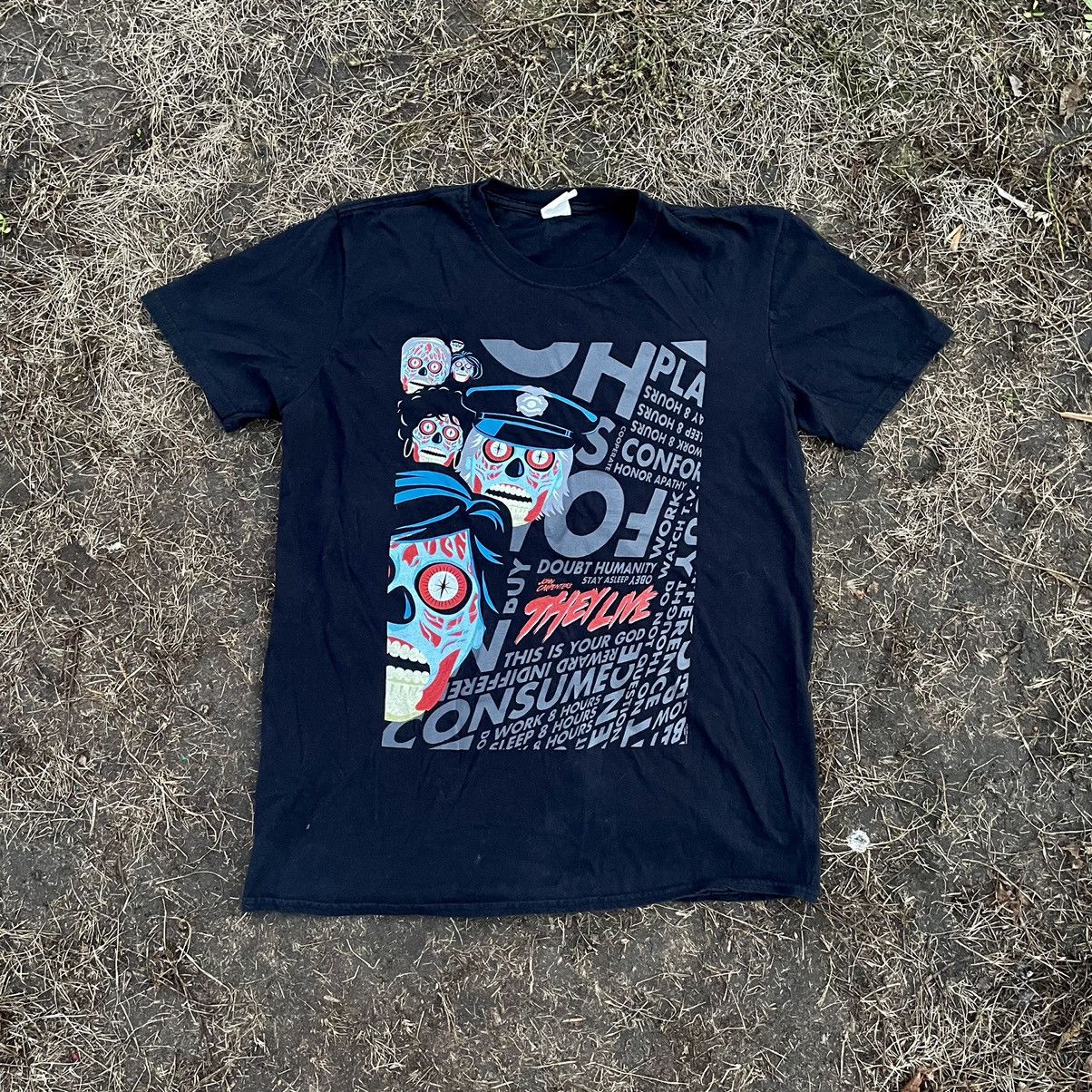 Vintage Vintage Y2K Tee 666 Skulls Dead Face Horror Rock M Size US M / EU 48-50 / 2 - 1 Thumbnail
